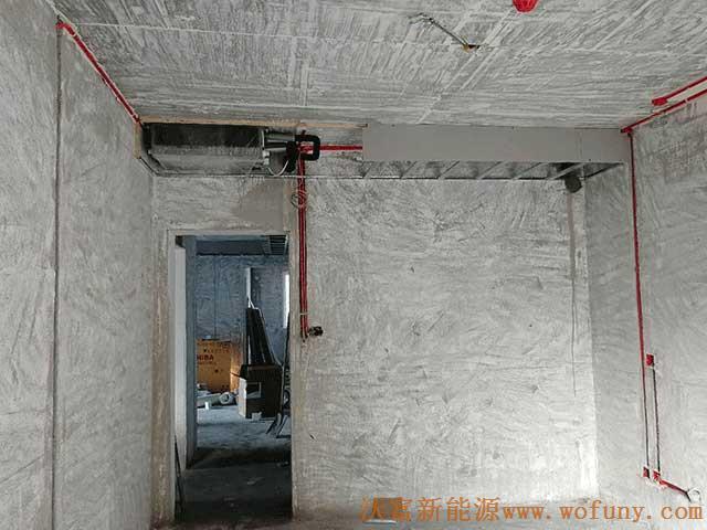 青島科技大學科翠苑大平層公寓多聯機中央空調系統施工——風機盤管安裝整體示意圖